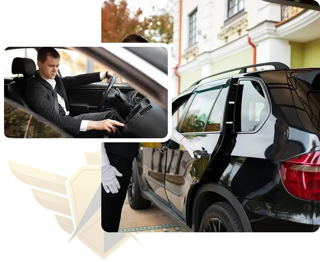 Driver in luxury car